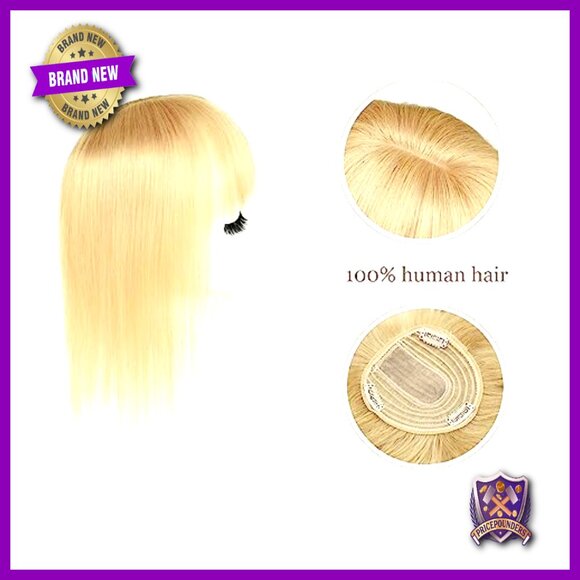 Clip-In Human Hair Topper, Silk Base, 5.1x5.1 Inches, 12 Inch Length